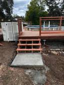 wooden deck with stairs